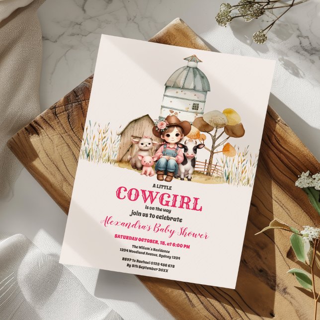 A Little Cowgirl Is On The Way! Rodeo Baby Shower Invitation (Creator Uploaded)