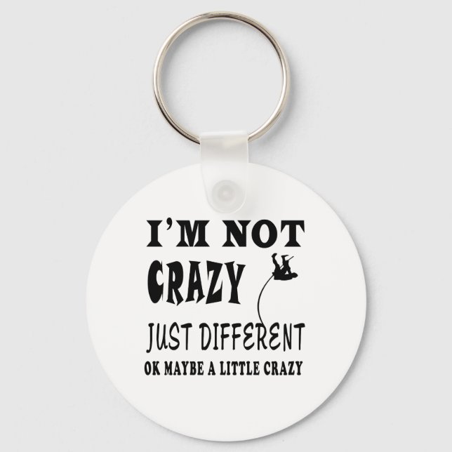 A Little Crazy for Pole Vault Key Ring (Front)