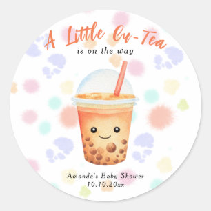 A Little Cu-Tea Bubble Tea Baby Shower Classic Round Sticker
