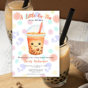 A Little Cu-Tea Bubble Tea Baby Shower Invitation