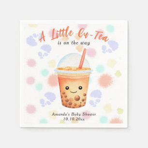 A Little Cu-Tea Bubble Tea Baby Shower Napkin
