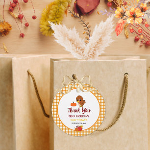 A Little Cute Turkey Fall Thanksgiving Thank You Favour Tags