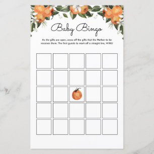 A Little Cutie Baby Shower Games   Baby Bingo Game