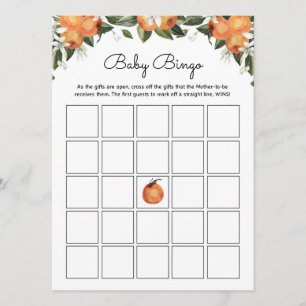 A Little Cutie Baby Shower Games   Baby Bingo Game Advice Card