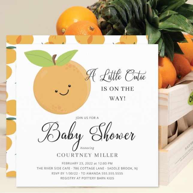 A Little Cutie Baby Shower Invitation (Creator Uploaded)