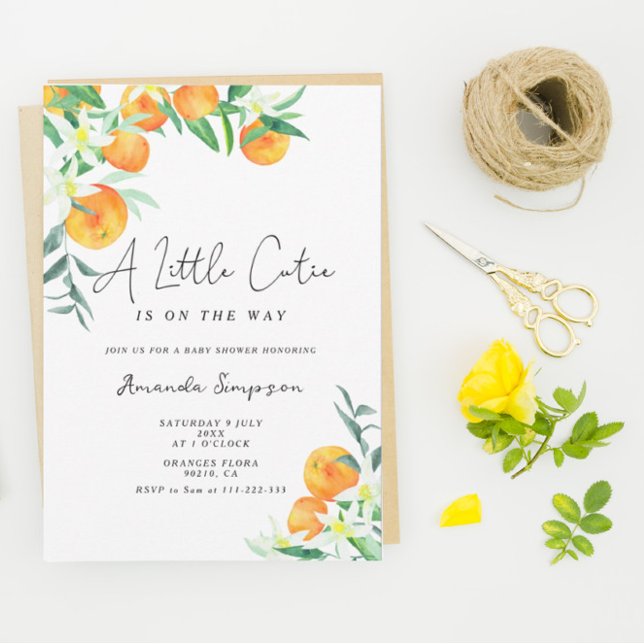 A Little Cutie baby shower Invitation (Creator Uploaded)