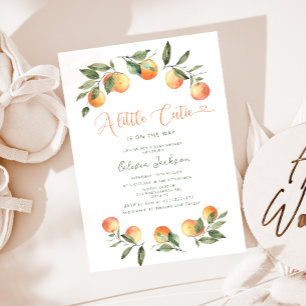 A Little Cutie baby shower invitation
