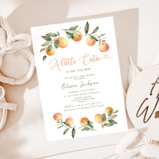 A Little Cutie baby shower invitation