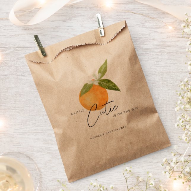 A little Cutie Baby Shower Oranges  Favour Bags (Clipped)