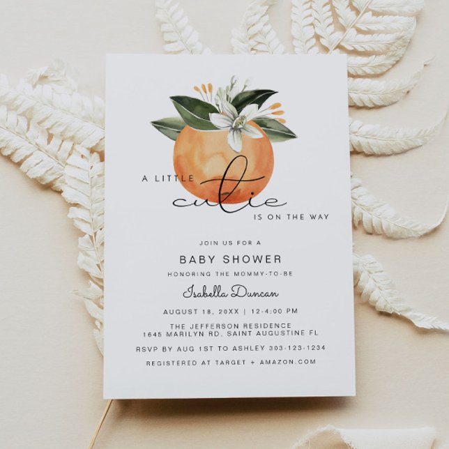 A little Cutie Baby Shower Oranges Invitation (Creator Uploaded)