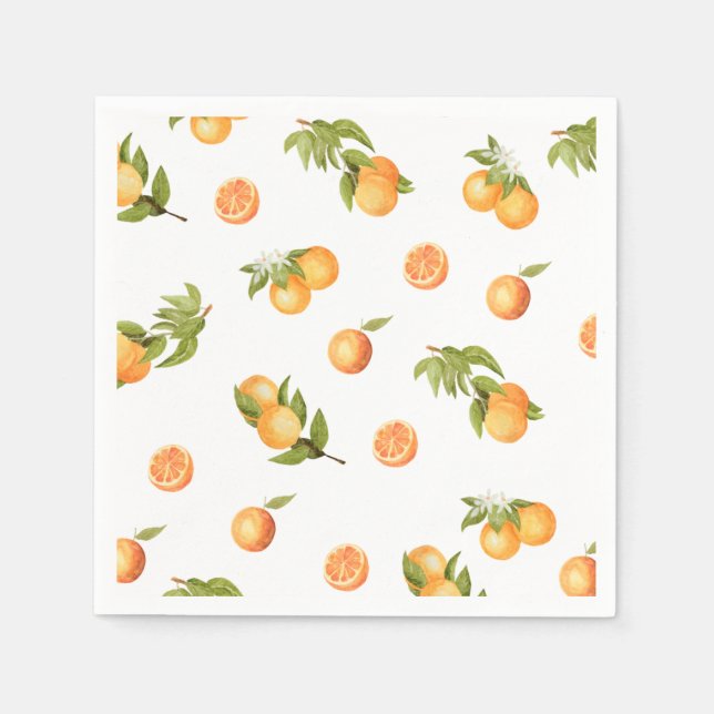 A little Cutie Baby Shower Oranges  Napkin (Front)