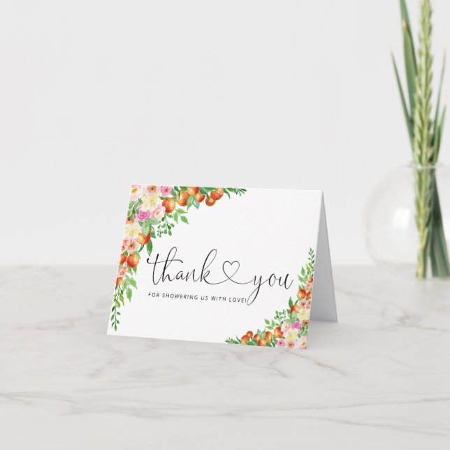 A little cutie baby shower Thank you card (Front)