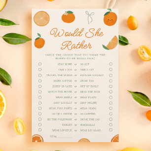 A Little Cutie Baby Shower Would She Rather Game