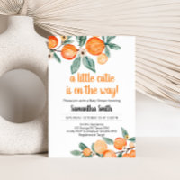 A Little Cutie Botanical Oranges Baby Shower