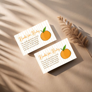 A little cutie citrus baby shower book request enclosure card