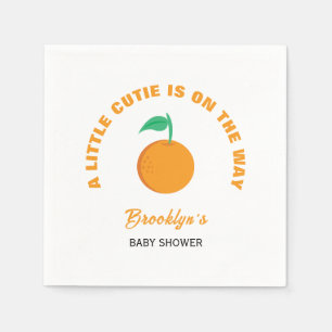A Little Cutie Citrus Baby Shower Gender Neutral Napkin