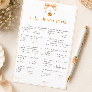 A Little Cutie Citrus Baby Shower Trivia Game