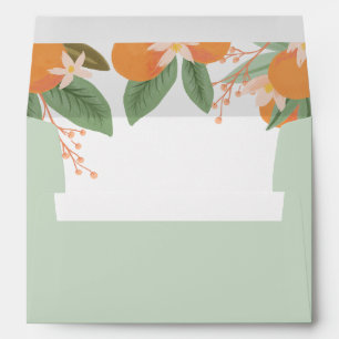 A Little Cutie Citrus Green Baby Shower Envelope