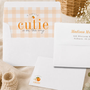 A Little Cutie Citrus Theme Baby Shower Envelope