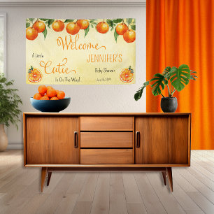 A Little Cutie Citrus Watercolor Baby Shower Banner