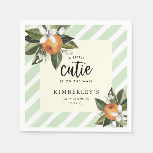A Little Cutie Clementine BABY Shower Paper Napkin