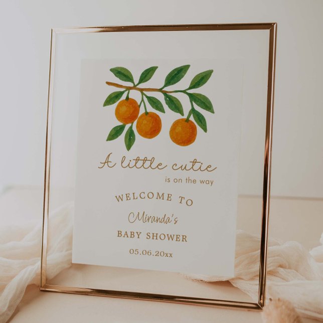 A Little Cutie Clementine Baby Shower Welcome Poster (Creator Uploaded)