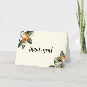 A Little Cutie Clementine Neutral BABY Shower Thank You Card