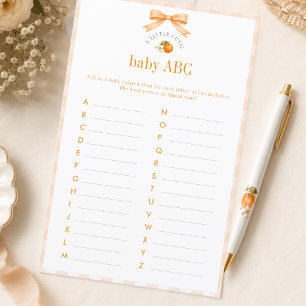 A Little Cutie Gender Neutral Baby Item ABC Game