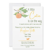 A Little Cutie GIRL baby shower invite 