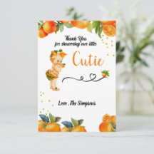 A little Cutie is on her Way Baby Shower Invite