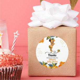 A little Cutie is on her Way Baby Shower Stickers