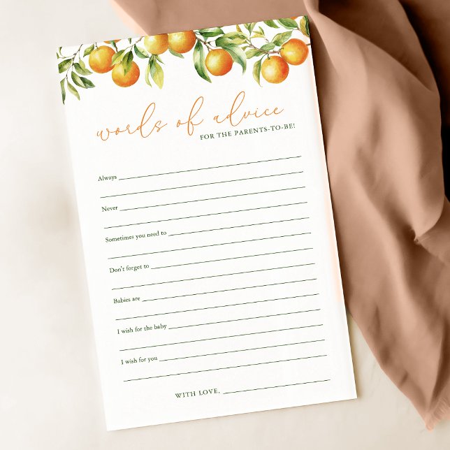 A Little Cutie Is On The Way Baby Advice Card (Creator Uploaded)