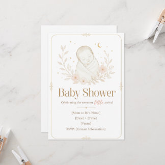 A Little Cutie is on the Way Baby Shower Invitation