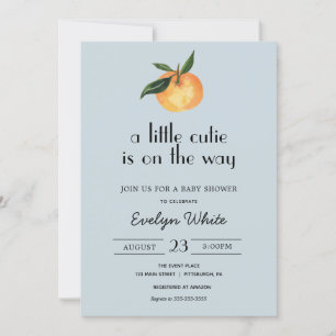 A little cutie is on the way Baby Shower Invitation
