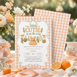 A Little Cutie is on the Way Baby Shower Invitation