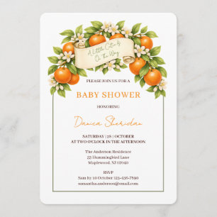 A Little Cutie Is On The Way Baby Shower Invitation