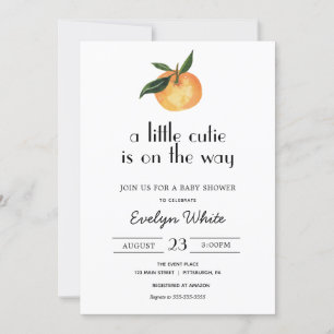 A little cutie is on the way Baby Shower Invitation