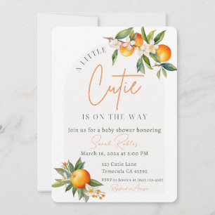 A Little Cutie is on the Way Baby Shower Invite