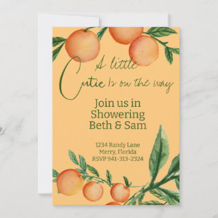 A little Cutie is on the Way Baby Shower Invite 