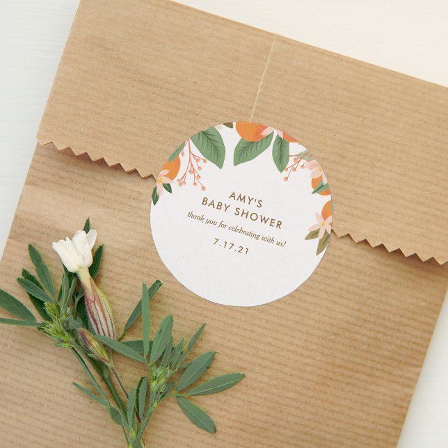 A Little Cutie is on the Way Baby Shower Label (Creator Uploaded)