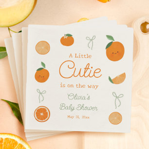 A Little Cutie is on the way Baby Shower  Napkin