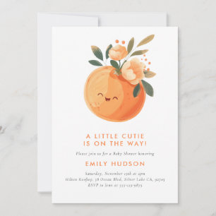 A Little Cutie Is On The Way Citrus Baby Shower Invitation