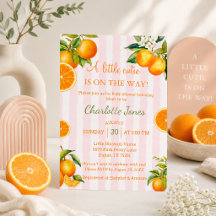 A Little Cutie Is On The Way Citrus Bany Shower