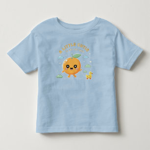 A Little Cutie is On The Way Cute Orange Baby Toddler T-Shirt
