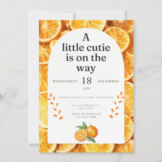 A Little Cutie is on the Way invitation