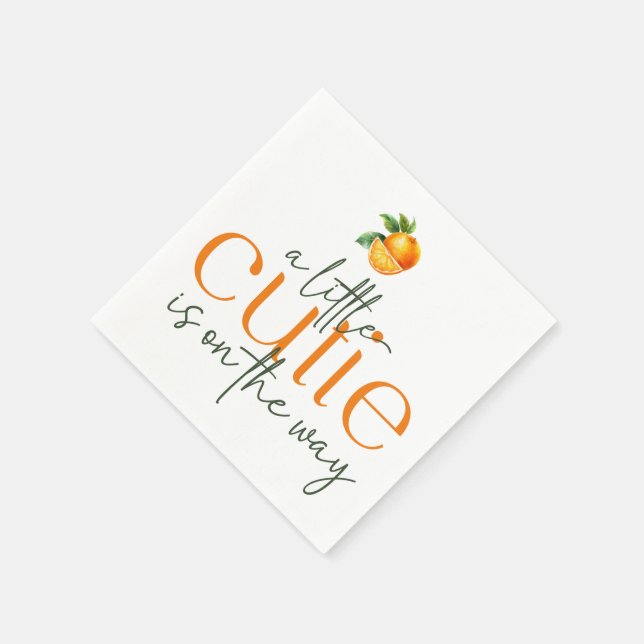 A Little Cutie Is On The Way Napkins (Corner)