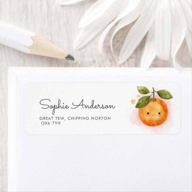 A little Cutie Is On The Way Orange Baby Shower (Insitu)