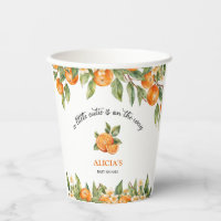 A Little Cutie is on the Way Orange Baby Shower