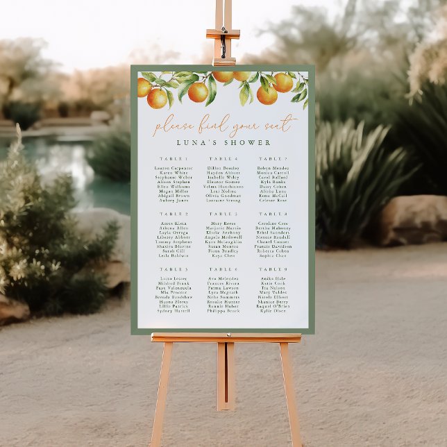 A Little Cutie Is On The Way Seating Chart Poster (Creator Uploaded)