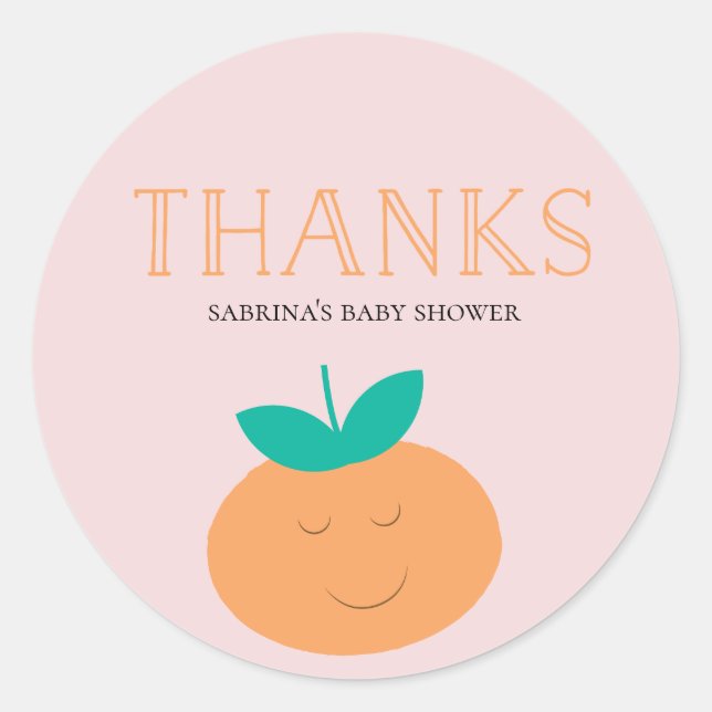 A little cutie is on the way thanks stickers (Front)